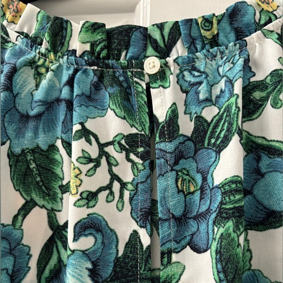Loft Plus Size 26 Blue Floral Blouse NWT - Picture 6 of 8